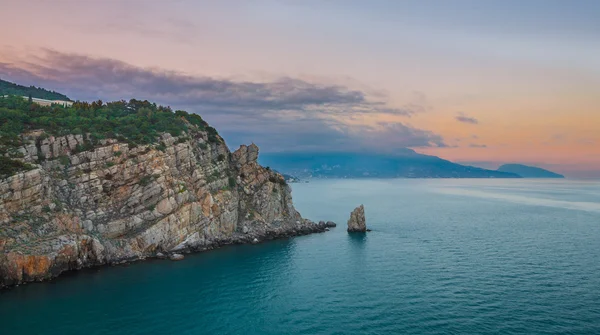 Krim sanset landskab nær Jalta - Stock-foto