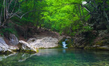 dağ nehir güzel şelale