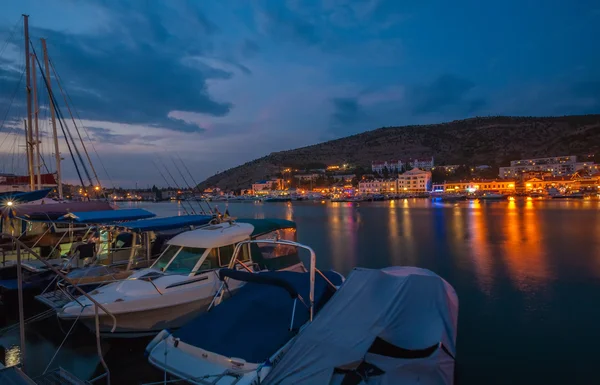 Balaklava-Bucht in der Nacht — Stockfoto