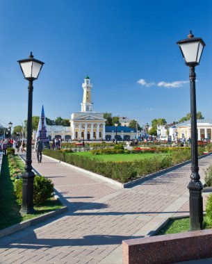 kostroma gözcü kulesinde yangın