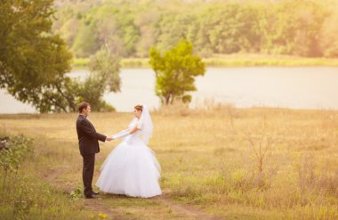 romantik Düğün çifti