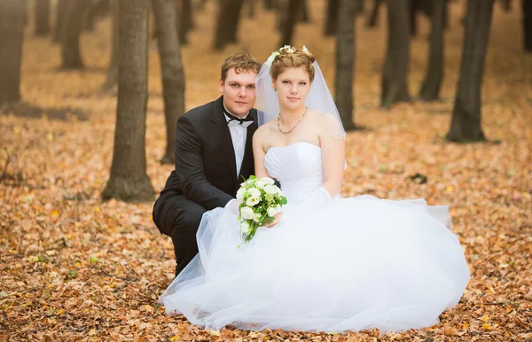 Romantische bruidspaar — Stockfoto