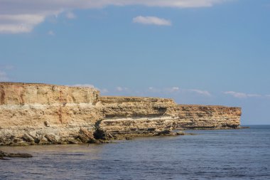Karadeniz kıyısında bulunan tarkhankut, Kırım,,