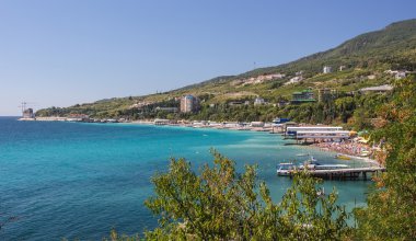 Gurzuf ilçesi ve ayu dag dağ