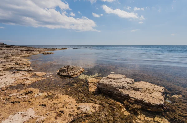 La costa del mar Negro, situada en Tarkhankut, la Crimea , — Foto de Stock