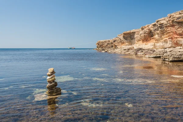 Costa del Mar Nero, situato a Tarkhankut, Crimea , — Foto Stock