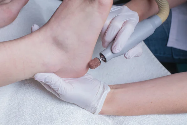 Pedicure peeling pés procedimento — Fotografia de Stock
