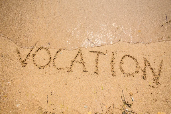 Word Vocation write on white sand — Stock Photo, Image