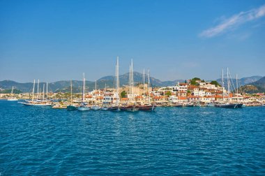 Marmaris Marina Türkiye 'de mavi günde