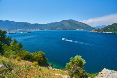 Marmaris Town, Türkiye 'deki Icmeler Sahili manzarası