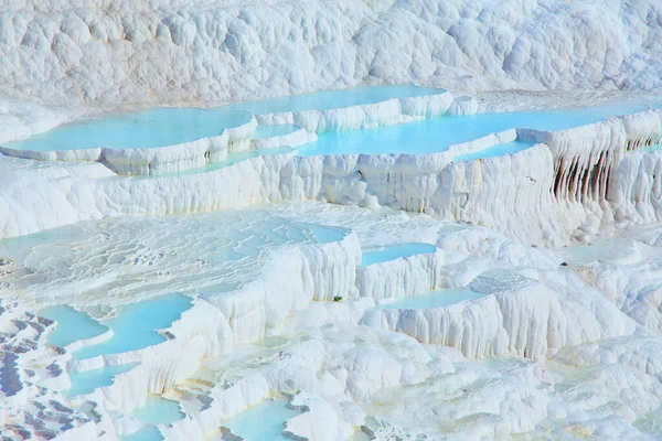 Türkiye Nin Güneybatısındaki Denizli Teraslı Doğal Havuzlu Pamukkale Nin Kaplıcaları — Stok fotoğraf