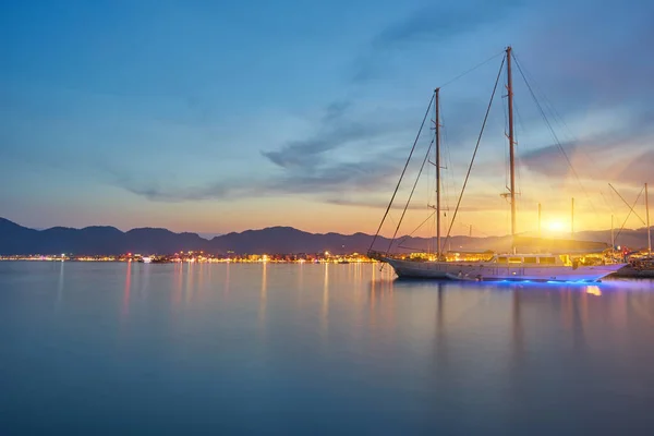 Embankment Marmaris Noite Verão Turquia — Fotografia de Stock