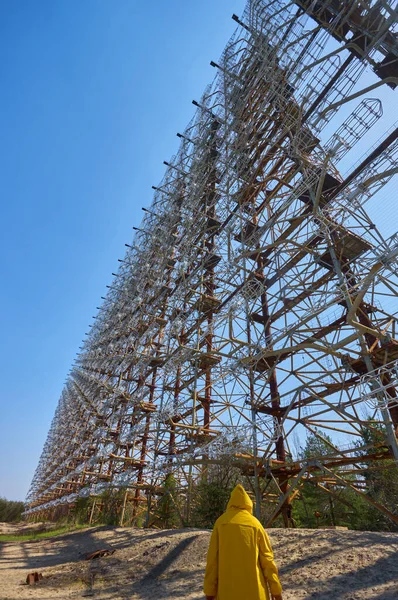 Büyük anten alanı. Sovyet radar sistemi Duga Chernobyl nükleer santral. ABM füze savunma. Anten alanı, ufuk radar. SSCB Abm askeri nesne. Gizli Sovyet Chernobyl -2