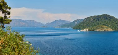 Akdeniz yakınlarındaki Marmaris Türkiye tatil beldesinin muhteşem manzarası. Yaz tatili.