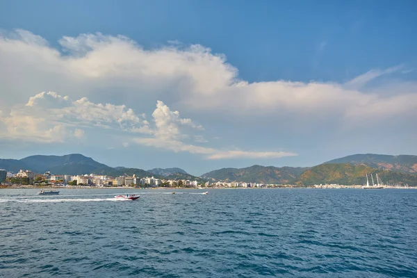 Vista Sobre Praia Marmaris Turquia — Fotografia de Stock