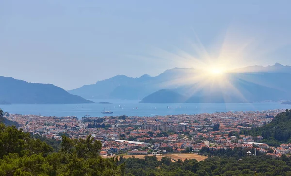Atemberaubende Aussicht Auf Marmaris Türkei Resort Der Nähe Des Mittelmeeres — Stockfoto