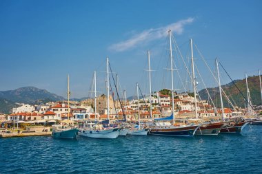 Marmaris Marina Türkiye 'de mavi günde