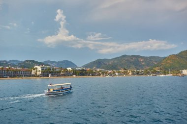 Marmaris Marina Türkiye 'de mavi günde