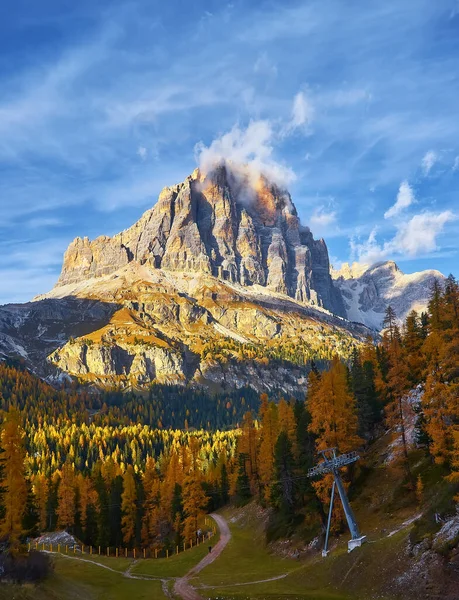 Prachtige Italiaanse Dolomieten Een Herfstdag — Stockfoto