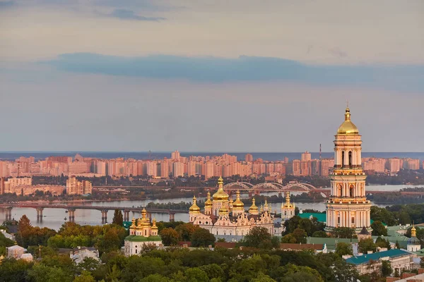 Aerial View Pechersk Lavra Kyiv Unesco World Heritage Ukraine — Stock Photo, Image