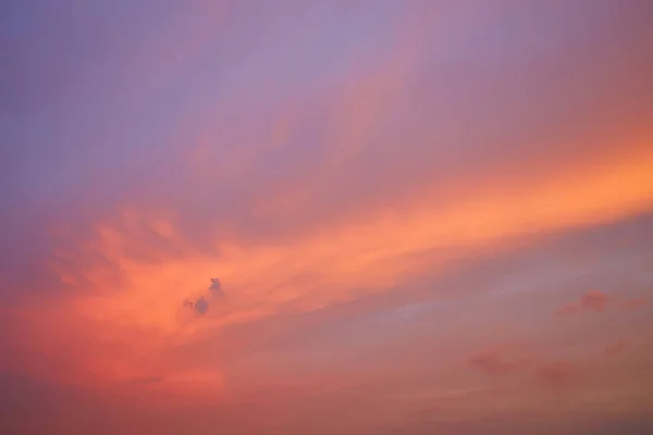 Sunset sky, clouds painted in bright colors over Kyiv, Ukraine