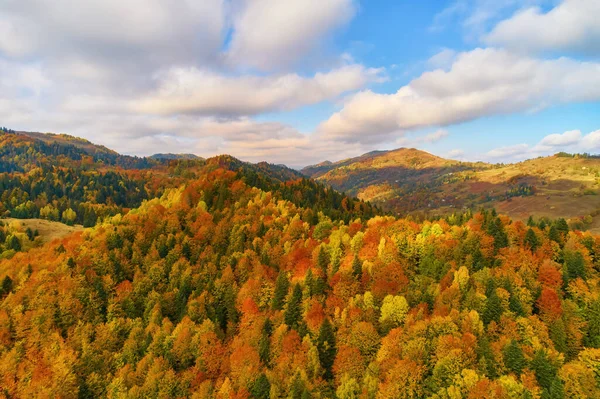 Drone Vista Las Montañas Día Soleado Otoño —  Fotos de Stock