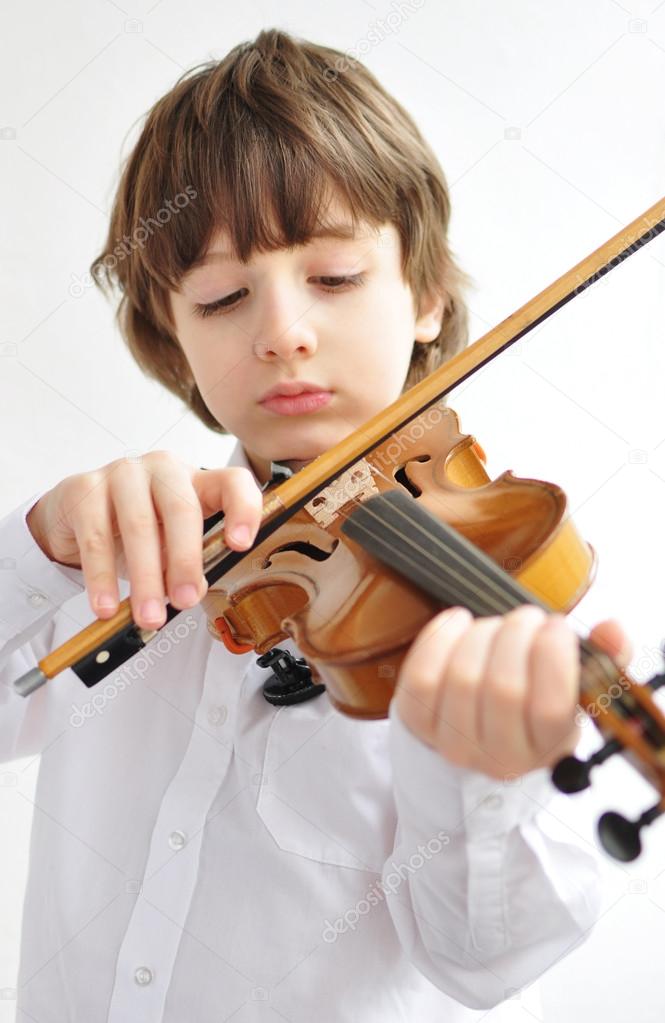 Boy playing the violin