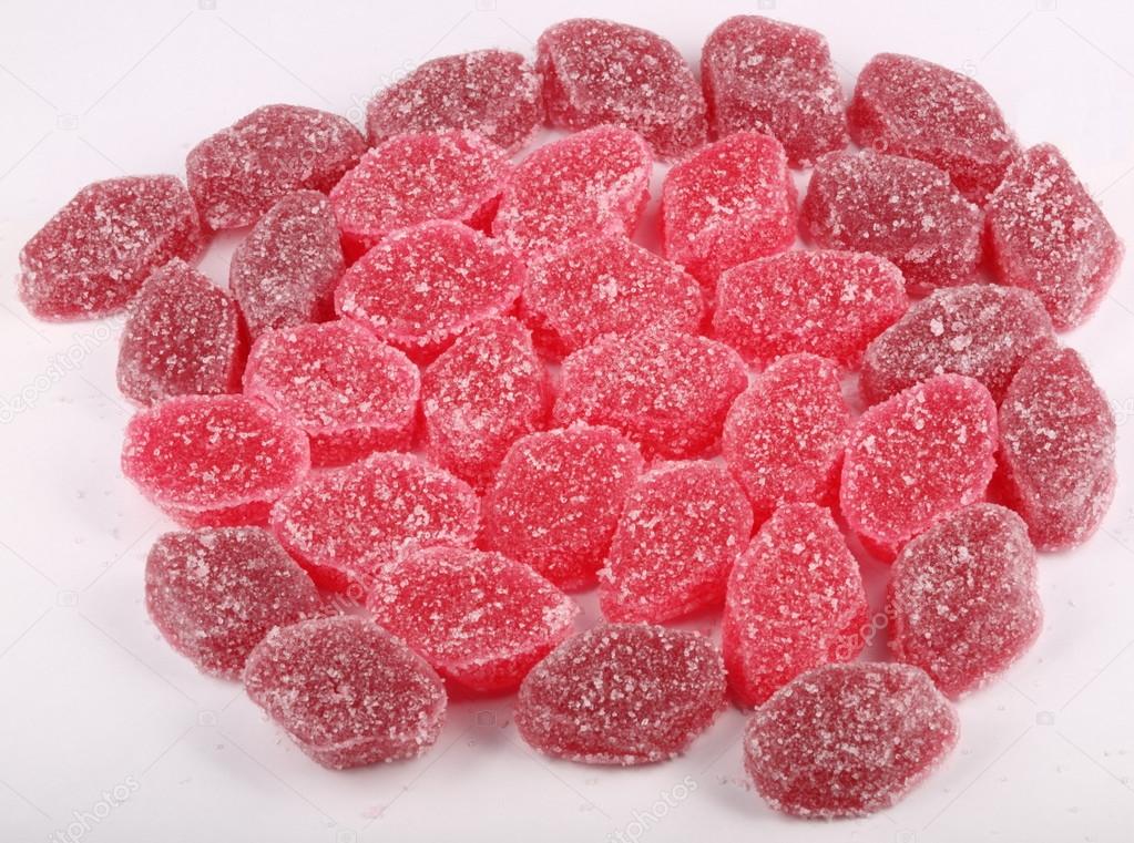 Pink fruit jelly