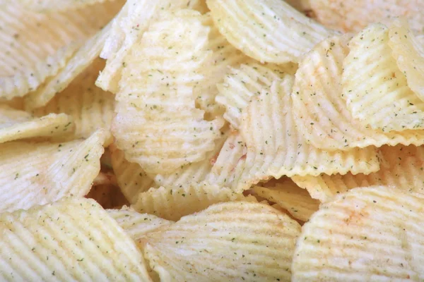 Many of potato chips horizontal texture — Stock Photo, Image