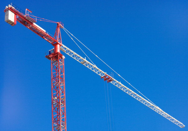 crane tower on sky background