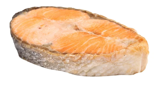Bife de salmão isolado — Fotografia de Stock