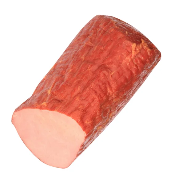 Кусок вареного и копченого мяса изолирован — стоковое фото