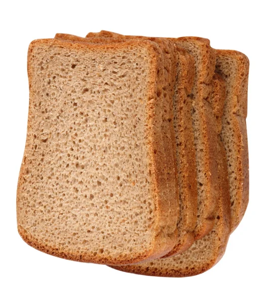 Ciemny chleb na białym tle — Zdjęcie stockowe