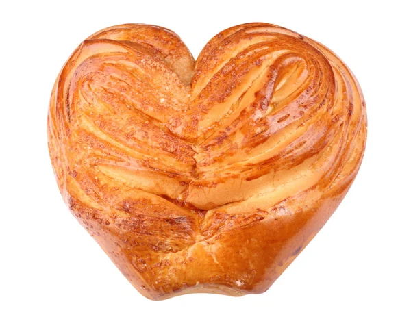 Twist Bun with Heart Shape — Stock Photo, Image