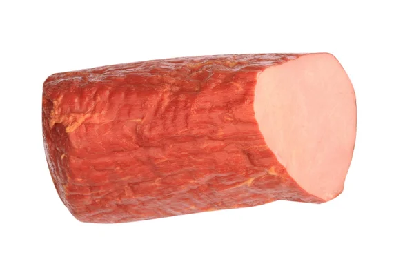 Trozo de carne hervida y ahumada aislada —  Fotos de Stock