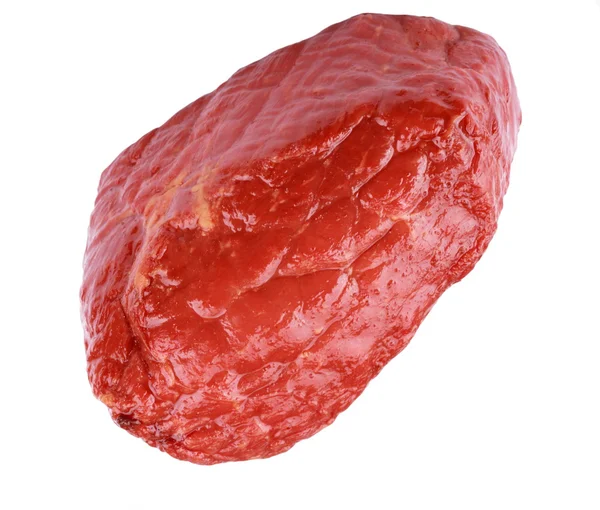 Stück gekochtes und geräuchertes Fleisch isoliert — Stockfoto