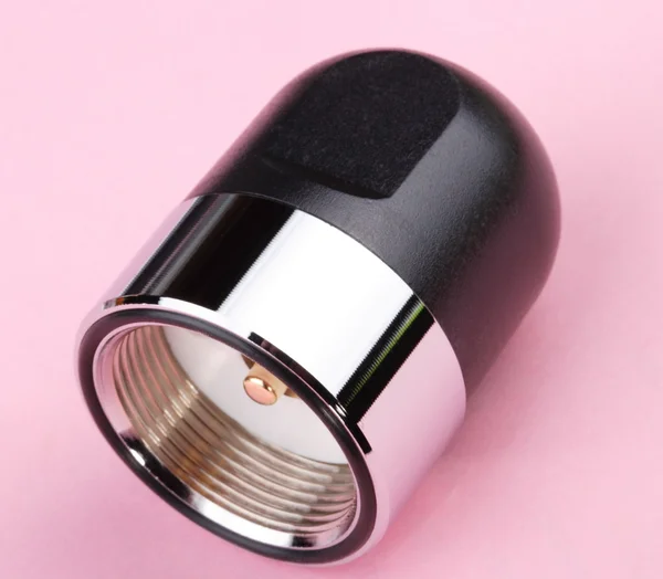 Radio Connector on Pink Background — Stock Photo, Image