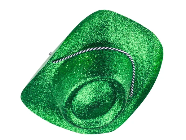 Chapéu de carnaval verde isolado — Fotografia de Stock