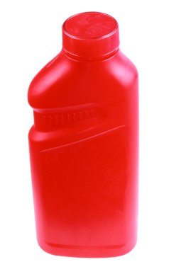 Kırmızı Plastik Şişe izole edildi