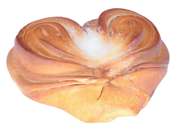 Twist bun with heart shape — Stock Photo, Image