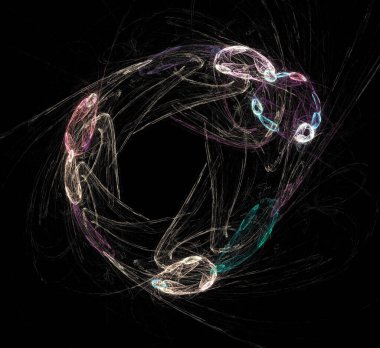 Dijital fraktal resimlerinden birinin resmi