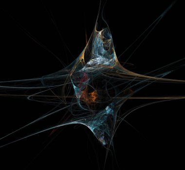 Dijital fraktal resimlerinden birinin resmi