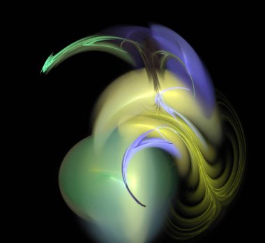 Dijital fraktal resimlerinden birinin resmi