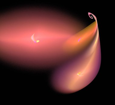 Dijital fraktal resimlerinden birinin resmi