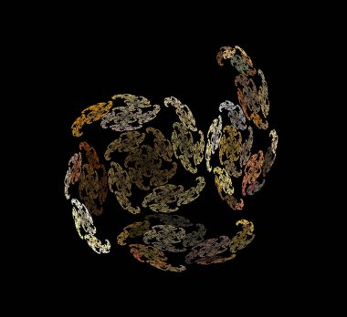 Dijital fraktal resimlerinden birinin resmi