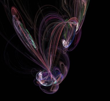 Dijital fraktal resimlerinden birinin resmi