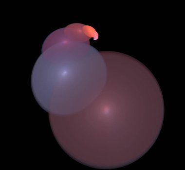 Dijital fraktal resimlerinden birinin resmi