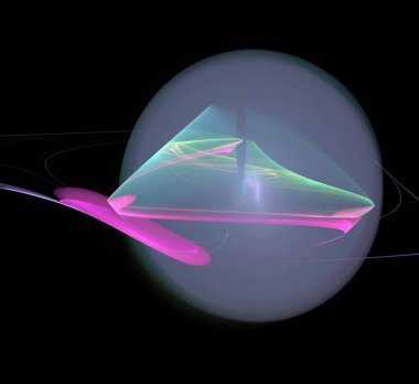 Dijital fraktal resimlerinden birinin resmi