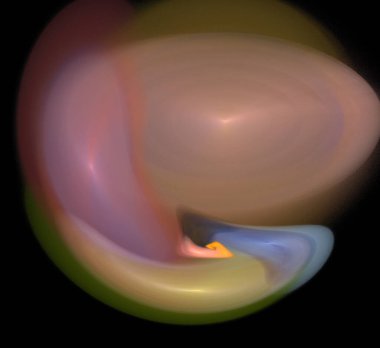 Dijital fraktal resimlerinden birinin resmi