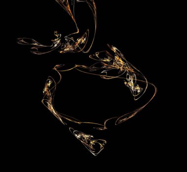 Dijital fraktal resimlerinden birinin resmi